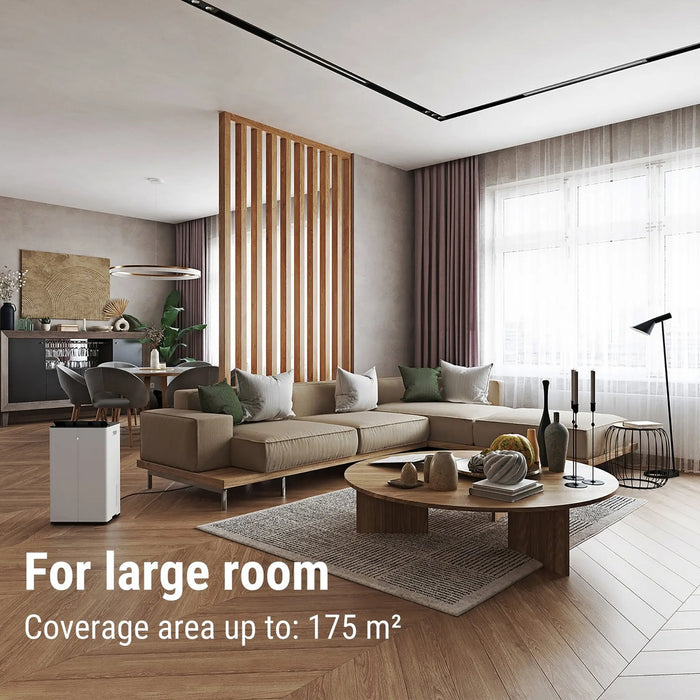 Stadler Form 50L Lukas Pro Dehumidifier and Air Purifier, 24 Hours Dehumidification, for Large Rooms up to 175 m², Auto Mode, Air Purification Mode, HEPA Filter, WiFi, Quiet, 5 Years Warranty