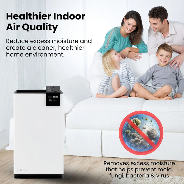 Stadler Form Albert Dehumidifier 20L, Smart Humidity Sensor, 24 Hours Dehumidification for Large Rooms up to 70m², Mold Prevention, Effective Air Distribution, Auto Mode, Very Quiet, 2 Years Warranty
