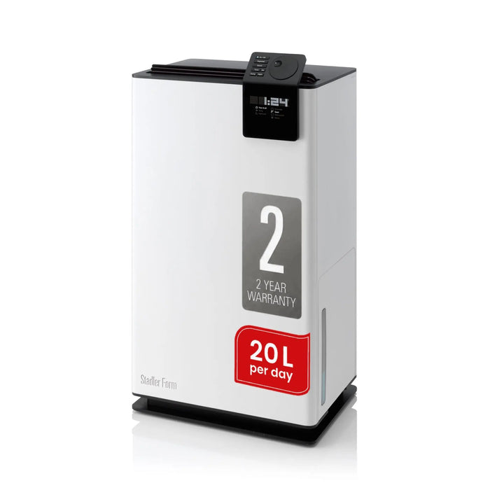 Stadler Form Albert Dehumidifier 20L, Smart Humidity Sensor, 24 Hours Dehumidification for Large Rooms up to 70m², Mold Prevention, Effective Air Distribution, Auto Mode, Very Quiet, 2 Years Warranty