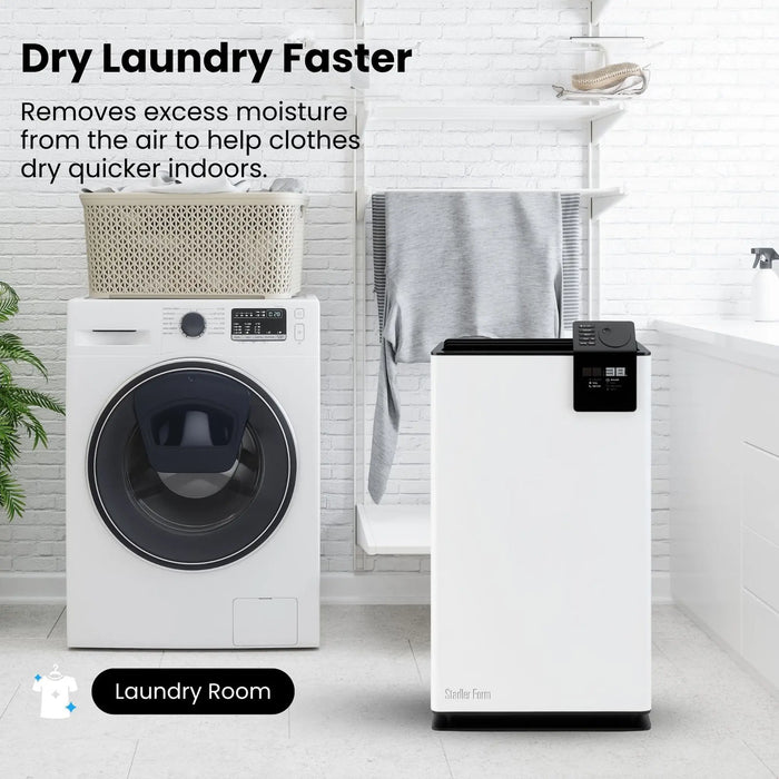 Stadler Form Albert Dehumidifier 20L, Smart Humidity Sensor, 24 Hours Dehumidification for Large Rooms up to 70m², Mold Prevention, Effective Air Distribution, Auto Mode, Very Quiet, 2 Years Warranty