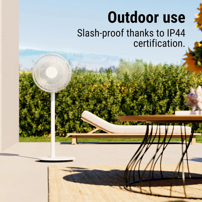 Stadler Form Finn Mobile Swiss Design Floor & Table Fan, White– Remote Control, 8 Speeds, 1-8H Timer, Swivel Function, Up to 7H Cordless Battery, Quiet, 2-Year Warranty + Local Support