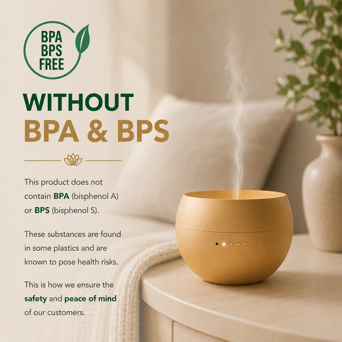 Stadler Form Jasmine Swiss Design Aroma Diffuser Gold Finish – Ultrasonic Mist, Limited Edition, Interval Mode, Up to 24H Runtime, Auto Shut-Off, 2-Year Warranty + Local Support