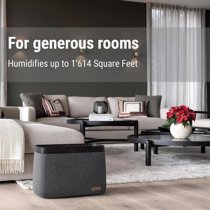 Stadler Form Karl Big Swiss Design Smart Humidifier for Rooms up to 150m² 10 Liter Water Tank WiFi App Control Low Power Use Top Fill 4 Humidity Levels Silent-Operation 2-Year Warranty + Local Support