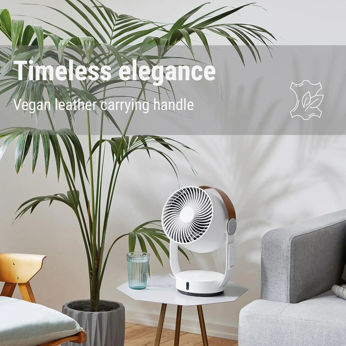 Stadler Form Leo Swiss Design 3D Air Circulator Fan, White – Horizontal & Vertical Oscillation, 8m Wind Reach, Magnetic Remote Holder, Powerful & Quiet, 2-Year Warranty + Local Support