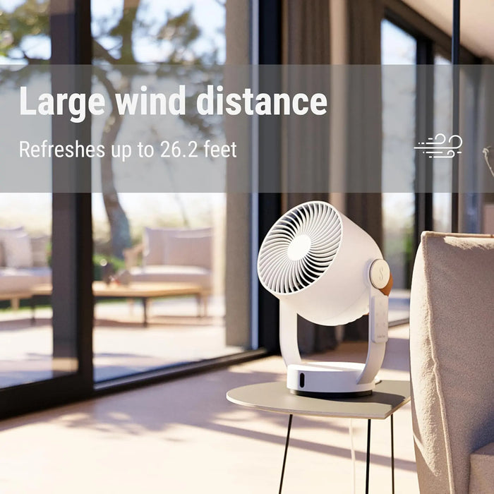 Stadler Form Leo Swiss Design 3D Air Circulator Fan, White – Horizontal & Vertical Oscillation, 8m Wind Reach, Magnetic Remote Holder, Powerful & Quiet, 2-Year Warranty + Local Support