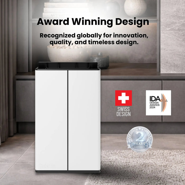 Stadler Form Lukas Dehumidifier 20L, Auto Mode, 24 Hours Dehumidification for Large Rooms up to 70 m², Optional Air Purification, WiFi Control, Quick Laundry Drying Mode, Silent, 2 Years Warranty