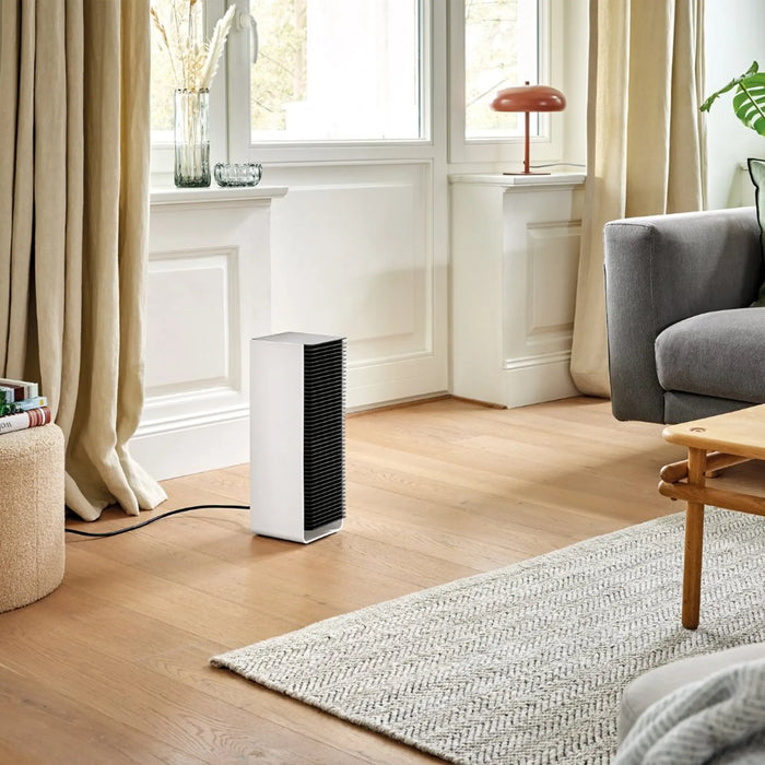Stadler Form Sam Fan Heater with WiFi, PTC Ceramic Heating Element, Auto Mode, Thermostat, Tilt Protection, 4 Power Levels, 700-2,000 W, Mobile, Energy Saving, Quiet, White/Black
