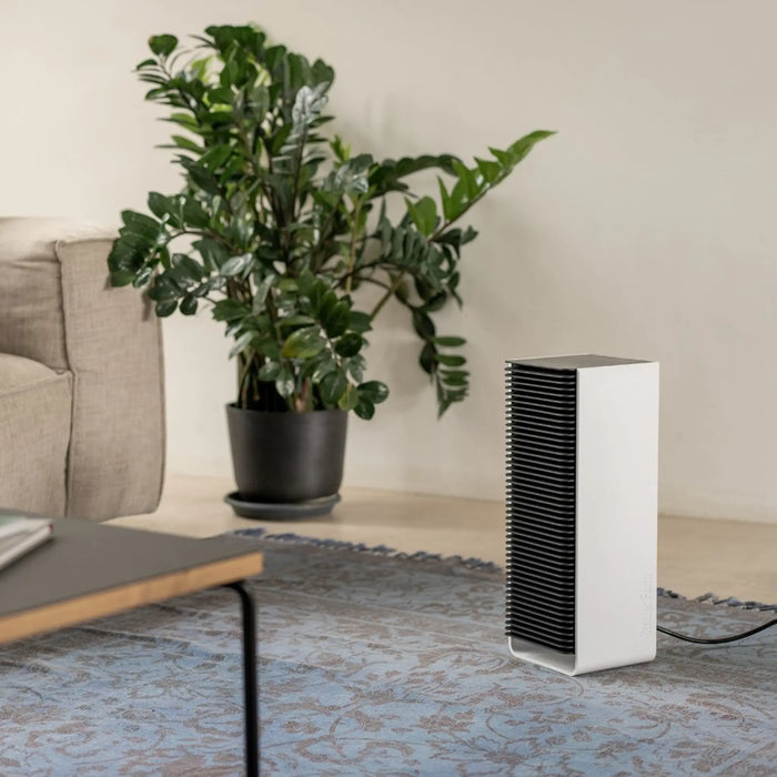 Stadler Form Sam Fan Heater with WiFi, PTC Ceramic Heating Element, Auto Mode, Thermostat, Tilt Protection, 4 Power Levels, 700-2,000 W, Mobile, Energy Saving, Quiet, White/Black