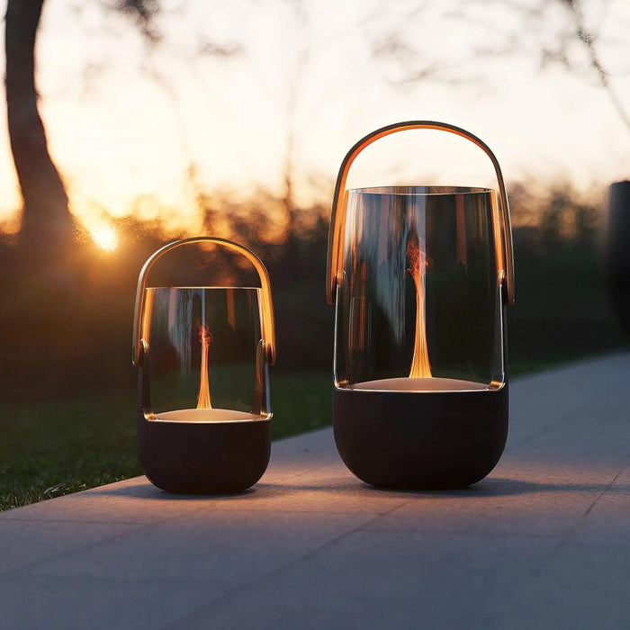 Stadler Form Sophie Swiss Design Aroma Diffuser & Lantern Black – Bamboo Handle, Flame Effect, Essential Oil Diffuser, Indoor/Outdoor Use, Up to 11H Battery, 2-Year Warranty + Local Support