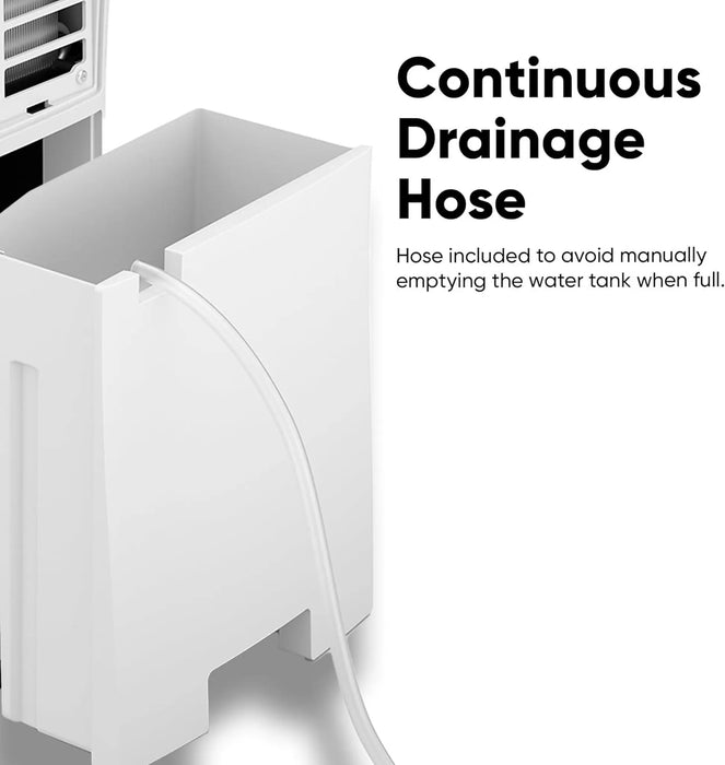 Stadler Form Theo Swiss Design Dehumidifier 10L per Day Silent Operation, for Home Office up to 40m² 2 Liter Water Tank, 1–7H Timer, Continuous Drainage 2-Year Warranty by Manufacturer + Local Support