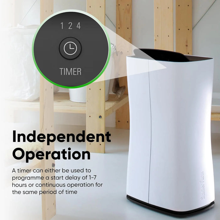 Stadler Form Theo Swiss Design Dehumidifier 10L per Day Silent Operation, for Home Office up to 40m² 2 Liter Water Tank, 1–7H Timer, Continuous Drainage 2-Year Warranty by Manufacturer + Local Support