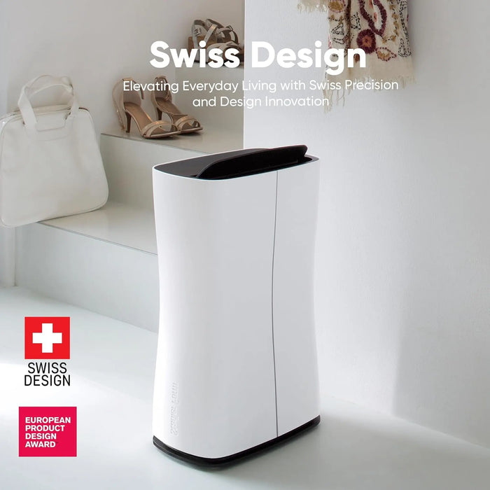 Stadler Form Theo Swiss Design Dehumidifier 10L per Day Silent Operation, for Home Office up to 40m² 2 Liter Water Tank, 1–7H Timer, Continuous Drainage 2-Year Warranty by Manufacturer + Local Support