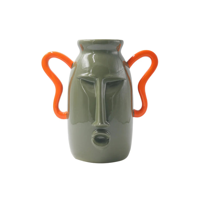 Vase Federico - Amor Del Color Olive Green and Orange