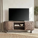 Rizoel Tv Unit Up To 70 Inches With 2 Door Solid Wood - Dark Oak Pan Home