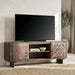 Rizoel Tv Unit Up To 70 Inches With 2 Door Solid Wood - Dark Oak Pan Home