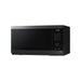 Black microwave oven on a white background