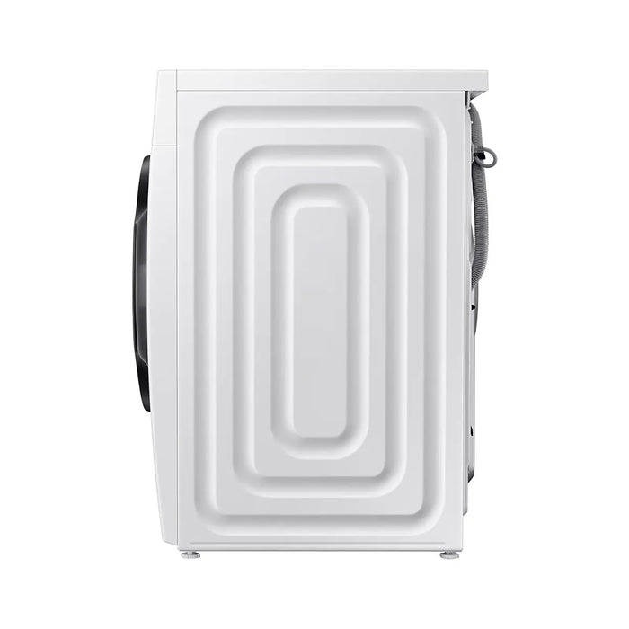 White washing machine on a white background
