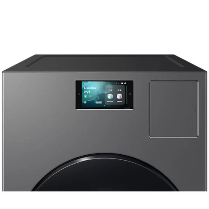 Smart electronic device with a touchscreen display on a white background