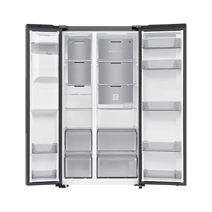 Samsung BeSpoke AI Side by Side Refrigerator 635L Net Capacity |RS70F64K1TAE| Water & Ice Dispenser| Matt DOI