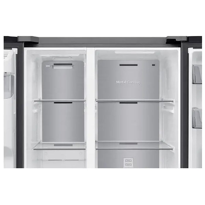 Samsung BeSpoke AI Side by Side Refrigerator 635L Net Capacity |RS70F64K1TAE| Water & Ice Dispenser| Matt DOI