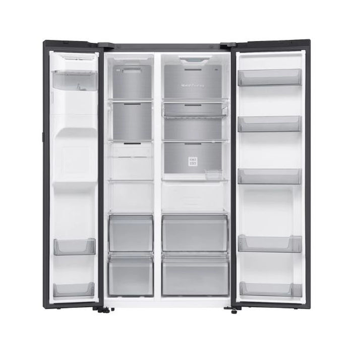 Samsung Bespoke AI Side-by-Side Refrigerator 9" LCD AI Home 615L Net Capacity| RS90F64D1F-AE | Black DOI
