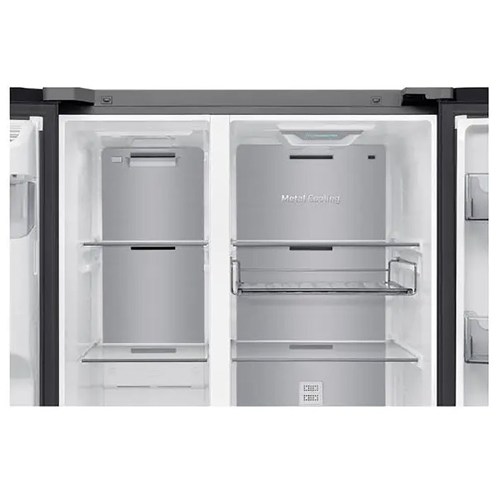 Samsung Bespoke AI Side-by-Side Refrigerator 9" LCD AI Home 615L Net Capacity| RS90F64D1F-AE | Black DOI