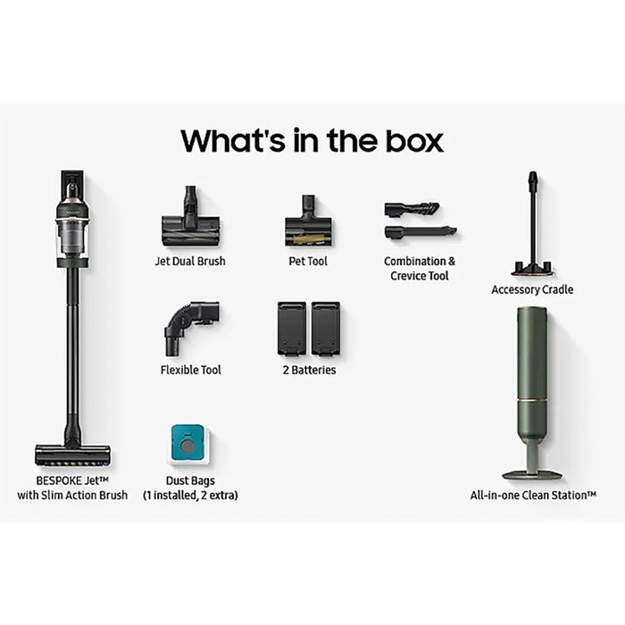 Samsung Bespoke Jet | Complete Extra | Cordless Stick Vacuum Cleaner | Green | VS20A95943N-SG-SPL