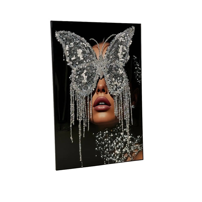 3D Diamond Butterfly Handmade Wall Art – 120x80 cm