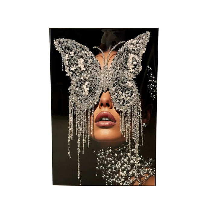 3D Diamond Butterfly Handmade Wall Art – 120x80 cm