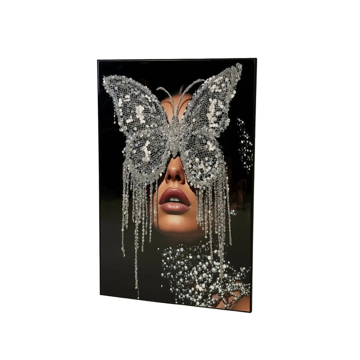 3D Diamond Butterfly Handmade Wall Art – 120x80 cm