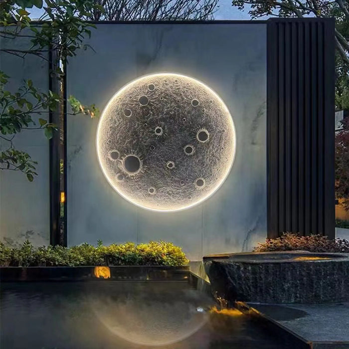 3D relief Moon Wall Lamp