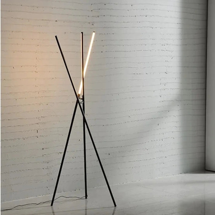 Adjustable LED Tripod Floor Lamp - Sleek Minimalist Design