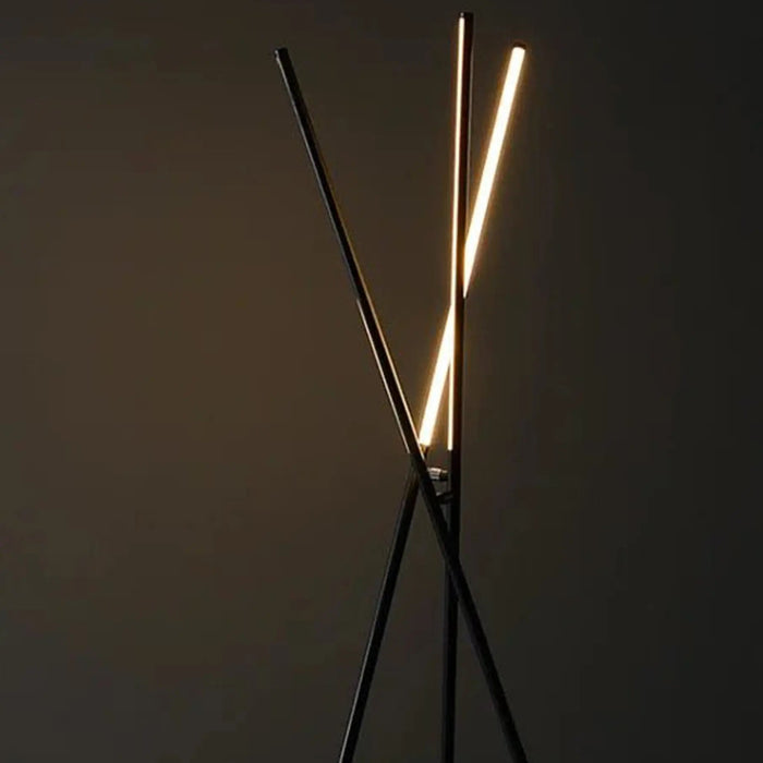 Adjustable LED Tripod Floor Lamp - Sleek Minimalist Design