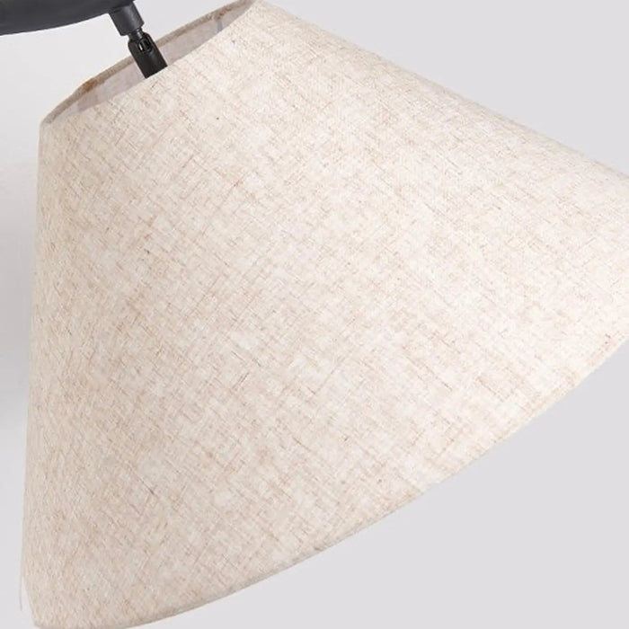 Arc Side Table Floor Lamp with Fabric Shade