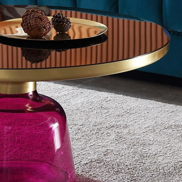 AUREA Duo Glass Coffee Table Set - colorful