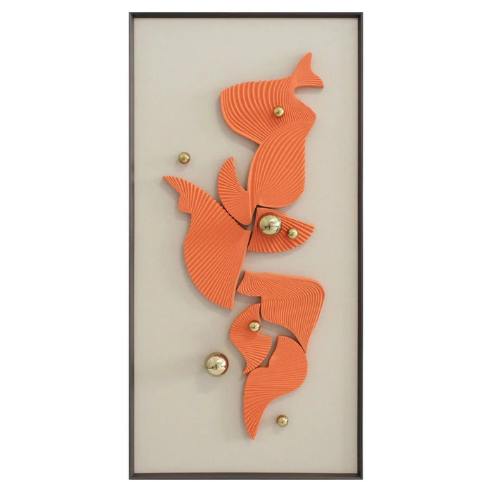 Aurora Flow – 3D Handmade Wall Art with Gold Accents (120×60 cm)