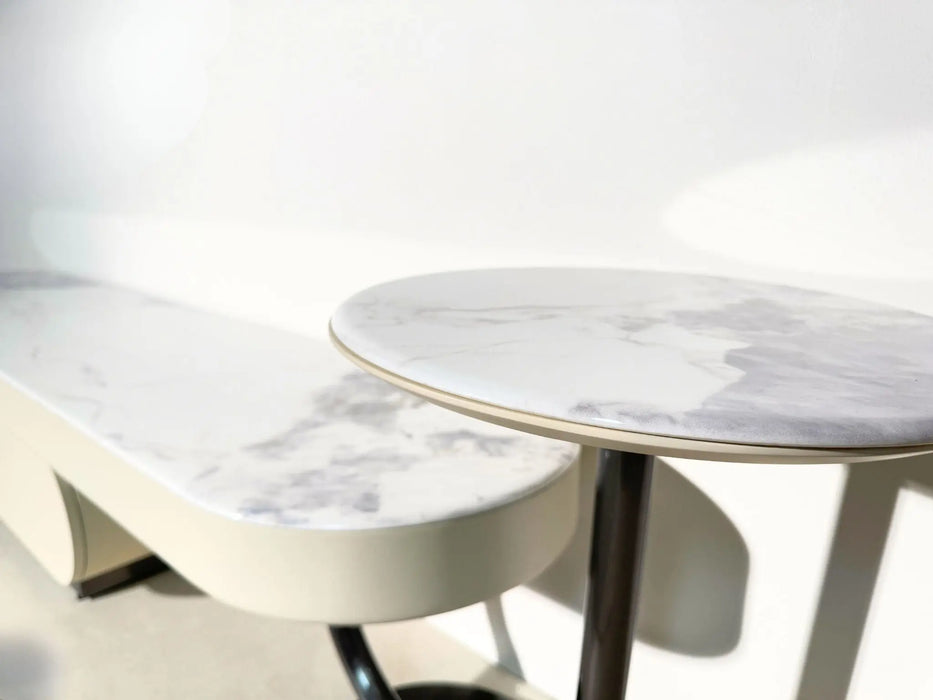 Belato Table Set – TV Table & Coffee Table with Modern Marble Finish