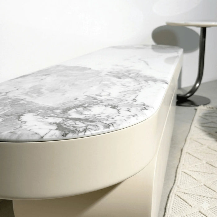 Belato Table Set – TV Table & Coffee Table with Modern Marble Finish