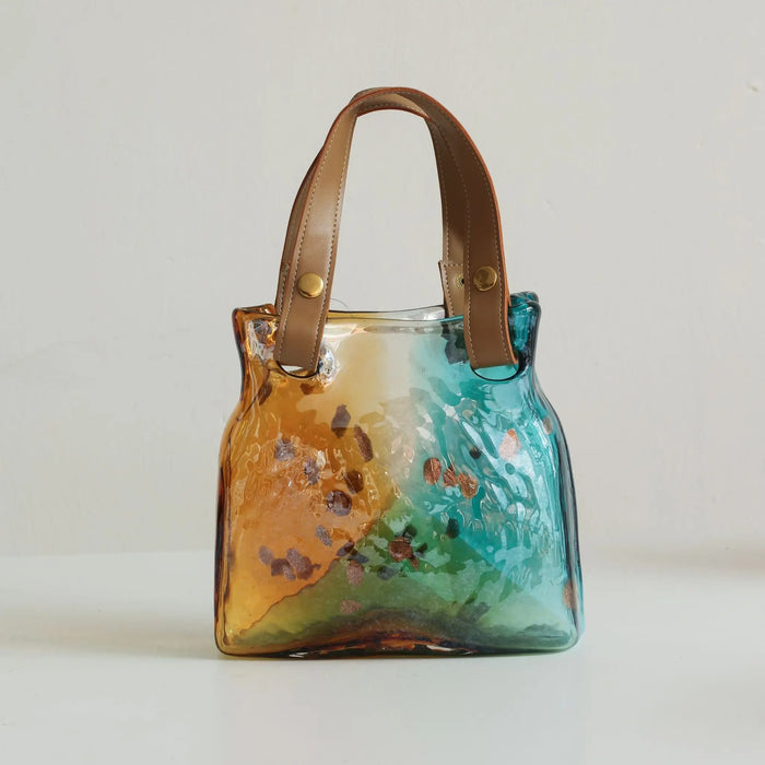 Colorful bag shape vase
