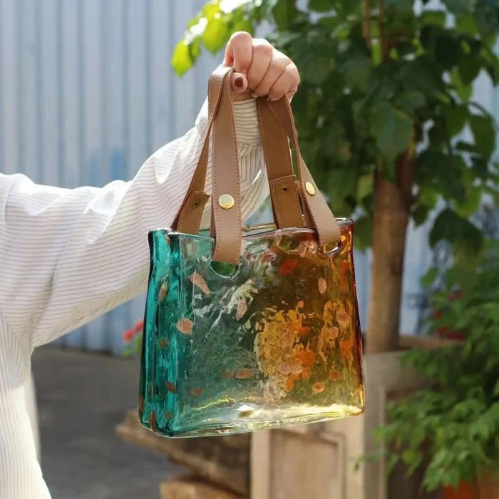 Colorful bag shape vase