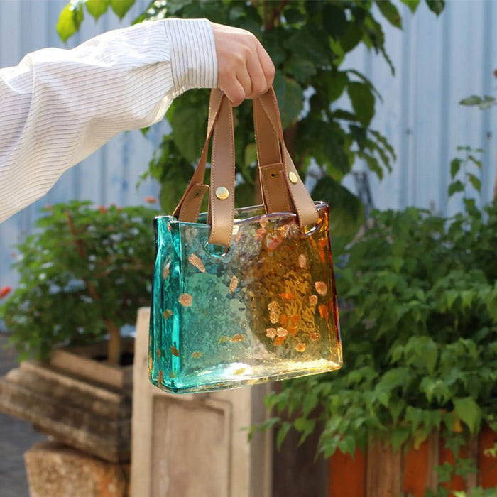 Colorful bag shape vase