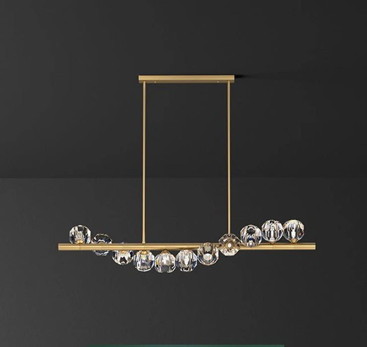 Diamond line dining chandelier