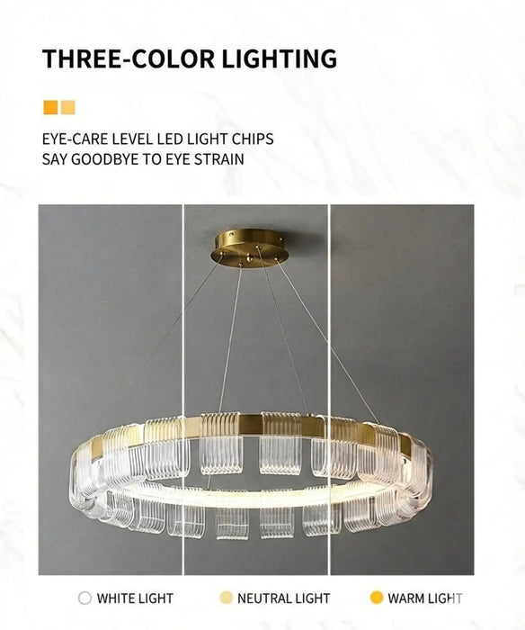 Lumière Halo Acrylic Ring Chandelier
