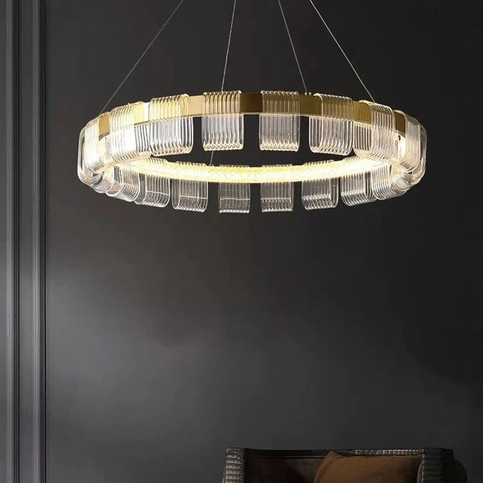 Lumière Halo Acrylic Ring Chandelier
