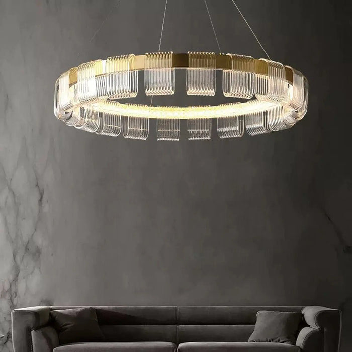 Lumière Halo Acrylic Ring Chandelier