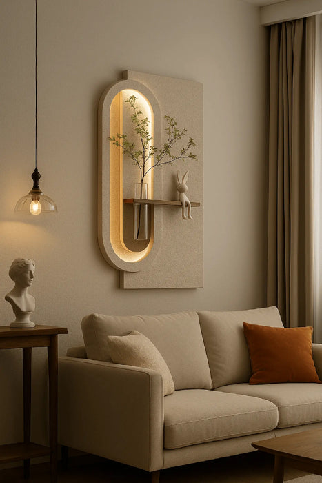 Luxury Handmade Sandstone Wall Panel with LED Light