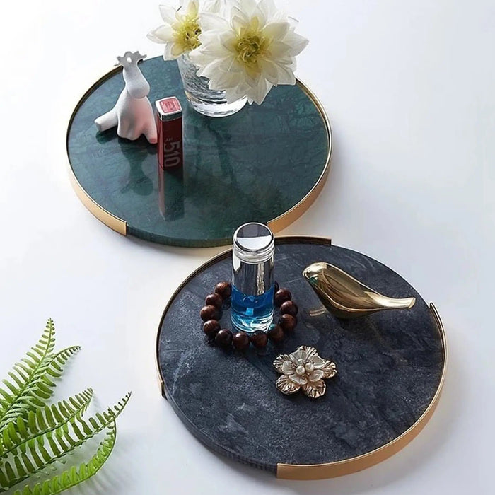 Marble round tray