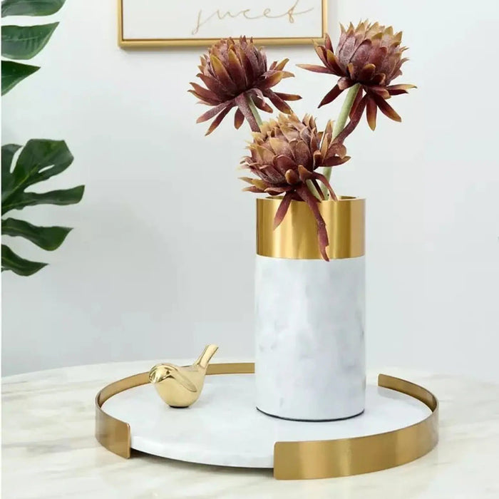 Marble round tray