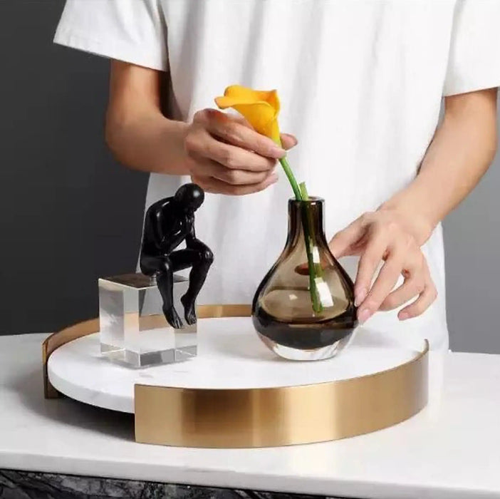 Marble round tray