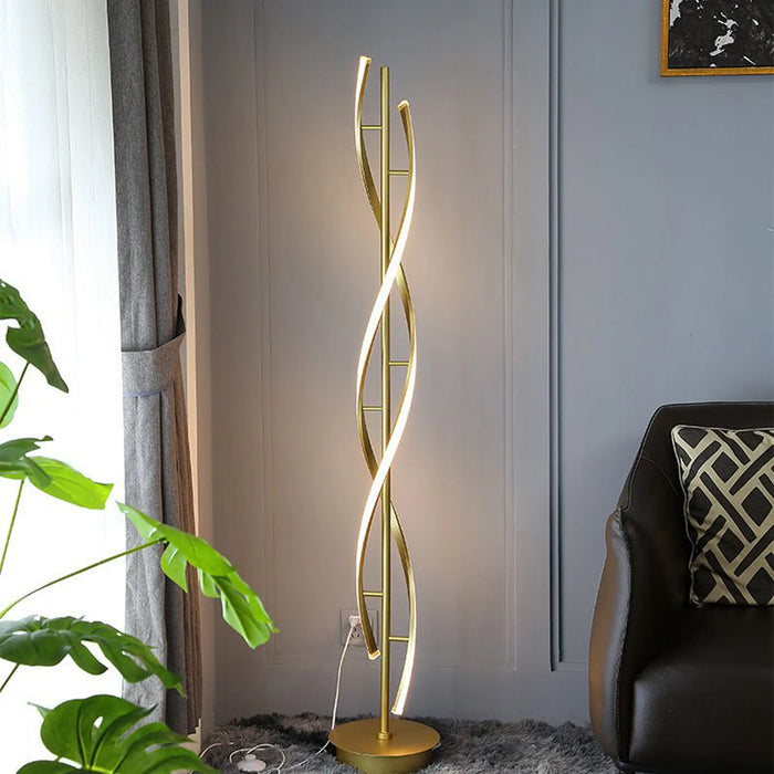 Metal Linear Shape Floor Lamp Modern Style